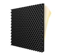 Widybord Paquete de 6 paneles de espuma acústica autoadhesivos, ignífugos, insonorizantes, espuma de reducción de ruido para estudio, etc