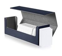 Widybord para Desk Box 400 Card Desk Box Caja de almacenamiento para tarjetas Deck Box de piel sintética Deck Box para juegos de cartas coleccionables (azul)