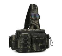 Widybord para equipo de pesca, caja de señuelos, bolsa de almacenamiento para equipos, bolsa de plátano, pesca con mosca con soporte de caña, bolsa de hombro-C