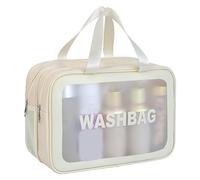 Widybord para Mujer, Bolsa de Aseo de Viaje translúcida esmerilada para Mujer, Leche