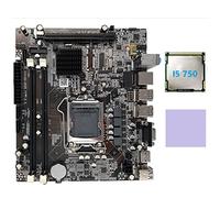 Widybord Placa base H55 LGA1156 compatible con I3 530 I5 serie 760 CPU DDR3 + CPU I5 750 + almohadilla térmica, 500345494