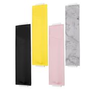 Widybord - Portabolígrafos con banda elástica ajustable de piel sintética de 4 piezas para bolígrafos de diario de tapa dura para regalo de Navidad desmontable fácil de instalar fácil de usar