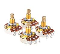 Widybord Potenciómetros de control de tamaño métrico completo A500K para guitarra eléctrica y bajo (juego de 4)