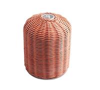 Widybord - Protector de cubierta de cartucho de gas multifuncional bolsa de almacenamiento de cartucho de gas de ratán hecho a mano para acampar al aire libre senderismo