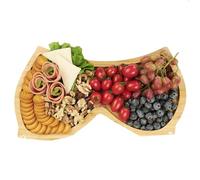 Widybord - Regalos de Navidad, regalo de inauguración, regalo de cumpleaños para mujer, tablas de embutidos, tabla de queso de bambú, mediana fácil de usar
