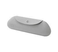 Widybord Soporte de silicona para brochas de maquillaje, bolsa de cosméticos de viaje: suave y portátil, color gris
