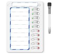 Widybord Tablero de Tareas Borrable para los Niños Lista de Tareas Hacer Tabla de Planificación de Tareas de Rutina con Pegatinas Magnéticas Imán de Refrigerador Instalación