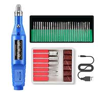 Widybord Taladro eléctrico de uñas, de uñas, kit de taladro de de uñas para uñas acrílicas, taladro de esmalte de uñas de gel, azul