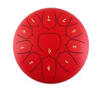 Widybord Tambor de lengua de acero de 11 tonos de 6 pulgadas, baqueta de percusión, instrumento musical, pandereta, accesorios de batería D
