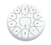 Widybord Tambor de lengua de acero de 11 tonos de 6 pulgadas, baqueta de percusión, instrumento musical, pandereta, piezas de tambor B