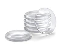 Widybord - Tapón para manija de puerta de pared, adhesivo anticolisión transparente de silicona, almohadilla anticolisión de manija de puerta, espesado, silenciador y