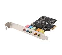 Widybord Tarjeta de sonido PCIe PCI-E X1 CMI8738 Chip 32/64 bits Tarjeta de sonido estéreo de 5.1 canales de escritorio integrada tarjeta de sonido para PC