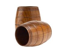 Widybord - Taza de cerveza con forma de barril de 2 piezas, tazas de té hechas a mano para café, caliente, leche, vino, 210 ml