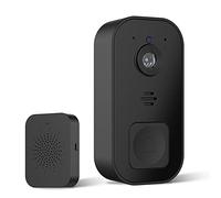 Widybord - Timbre de vídeo sin cámara, timbre inteligente, instalación fácil, soporte 2,4 G, Wi-Fi, color negro