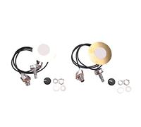 Widybord Transductor piezoeléctrico de 50 mm, amplificador precableado con conector de salida de 6,35 mm para guitarra acústica, ukelele, caja de puros, guitarra, 2 unidades