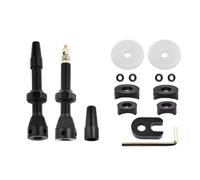 Widybord - Válvula de aire Tubeless, para bicicleta de carretera de montaña, conjunto de válvulas de llanta tubeless, piezas de repuesto de ciclismo, fijación negra-44 mm, instalación fácil