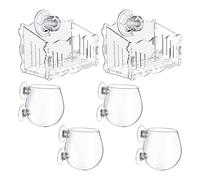 Widybord Vasos para plantas acuáticas de cristal con ventosa de acrílico ampliado para plantas acuáticas