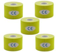 Widybord Vendaje autoadhesivo amarillo, vendaje adhesivo elástico envuelto, adecuado para muñecas, tobillos, rodillas