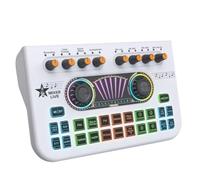 Widybord X3 Live Voice Mixer consola interfaz audio micrófono Live tarjeta de sonido para grabación Streaming Smartphone blanco