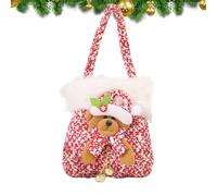 Wiederverwendbare Weihnachts-Einkaufstüten,Wiederverwendbare Weihnachtstüte - Präsenttaschen Geräumige Einkaufstaschen innen,Einkaufstaschen mit stabilem Griff für Süßigkeiten oder andere kleine Gesch