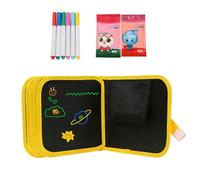 Wiederverwendbares Kritzelbuch Set 12 Stifte Radierbares Malbuch 20x20cm Tragbares Skizzenbuch für Kinder Reise Spielzeug für Unterwegs Flugzeug & Restaurant