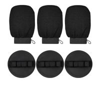 WIEEWSD 6 Uds Manopla Ducha Guantes Exfoliantes Guante Exfoliante Corporal | Set de 6 Piezas con 3 Discos de Agarre y 3 Manoplas para Ducha, Viaje y Rutina Corporal