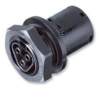 WIELAND ELECTRIC Conector hembra de 3 polos, 20A, rosca M25, negro