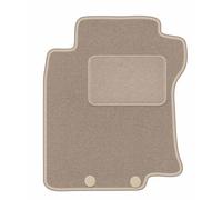 Wielganizator Alfombra Beige del Conductor, Apta para: Nissan X-Trail III T32 (2014-2017) 7 Personas Terciopelo Alfombra de Coche de Conductor con Forro Beige a Medida para el Coche