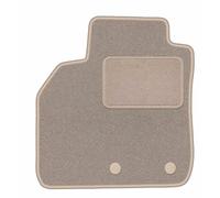 Wielganizator Alfombra de Conductor Compatible con Renault Scenic II Minivan 2003-2009 Color Beige - Alfombrilla de Conductor de Terciopelo - Ajuste