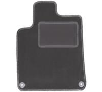 Wielganizator Alfombra de Terciopelo de Grafito del Conductor, Adecuada para: Peugeot 407 (2004-2011) cupé, sedán, camioneta, camioneta, SW, Alfombra de pie del Conductor en Color Grafito 1-Teilig