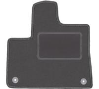 Wielganizator Alfombra de Terciopelo de Grafito del Conductor, Adecuada para: Peugeot Rifter (2018-) Kombivan Alfombra de Coche para los pies del Conductor en Grafito 1-Teilig Ajuste