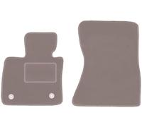 Wielganizator Alfombrillas de Coche de Terciopelo a Medida, compatibles con BMW X5 E70 (2006-2013) SUV Alfombrillas de Alfombra Beige a Juego de 2 Unidades