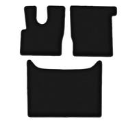 Wielganizator Alfombrillas de Coche de Terciopelo a Medida, compatibles con DAF XF 106 (2017) - Calidad: básica | Ajuste preciso, Antideslizante 3 Piezas, Color Negro