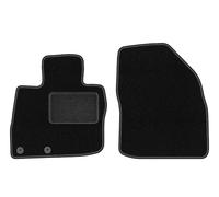 Wielganizator Alfombrillas de Coche de Terciopelo a Medida, compatibles con Honda Civic VIII Hatchback 2006-2012 - Terciopelo - Accesorios para Coche - Alfombrillas de Coche - 2 Piezas - Negro