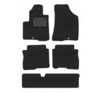 Wielganizator Alfombrillas de Coche de Terciopelo a Medida, compatibles con Hyundai Santa Fe II 7 plazas (2006-2012)