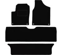 Wielganizator Alfombrillas de Coche para Seat Alhambra I Minivan 1995 - 2010 - Terciopelo - Accesorios para Coche - Alfombrillas para Coche - 4 Piezas - Negro
