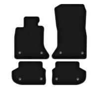 Wielganizator Alfombrillas de terciopelo aptas para BMW 5 F11_FL (2013 - 2017) | Calidad: Basic - Ajuste preciso, antideslizante redondo 4 piezas - Negro