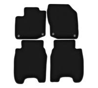 Wielganizator Alfombrillas de terciopelo aptas para Honda Civic IX (2012-) | Calidad: Basic - Ajuste exacto, antideslizante redondo 4 piezas - Negro