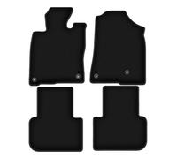 Wielganizator Alfombrillas de terciopelo aptas para Honda Civic XI (2022-) | Calidad: Basic - Ajuste exacto, antideslizante redondo 4 piezas - Negro