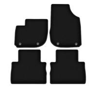 Wielganizator Alfombrillas de terciopelo aptas para Honda e:NY1 (2023-) | Calidad: Basic - Ajuste exacto, antideslizante redondo 4 piezas - Negro