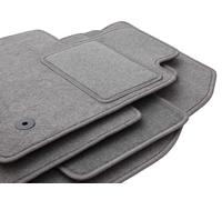 Wielganizator Alfombrillas de Terciopelo Ceniza aptas para: Mercedes ML W164 (2005-2011) SUV Alfombrillas de Coche en Color Gris con Fijaciones, Juego de 4 Piezas de Ajuste
