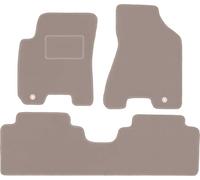 Wielganizator Alfombrillas de Terciopelo compatibles con Kia Sportage II SUV 2004-2010 Terciopelo Beige Juego de 3 Piezas