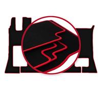 Wielganizator Alfombrillas de Terciopelo compatibles con Mercedes Actros MP5 Camión 2019 Terciopelo Negro y Rojo Juego de 3 Piezas