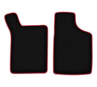 Wielganizator Alfombrillas de Terciopelo compatibles con Renault 21 Sedán 1986-1996 Juego de 4 Piezas de Terciopelo Negro y Rojo