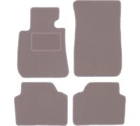 Wielganizator Alfombrillas de Terciopelo para Coche, compatibles con BMW 1 E87 Hatchback 2004-2011 Juego de 4 Piezas de Terciopelo Beige