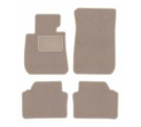 Wielganizator Alfombrillas de Terciopelo para Coche, compatibles con BMW 3 E90 sedán 2004-2011 Juego de 4 Piezas de Terciopelo Beige