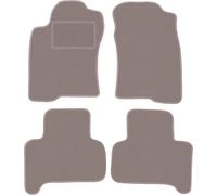 Wielganizator Alfombrillas de Terciopelo para Coche, compatibles con Toyota Land Cruiser J120 5 Puertas 2002-2009 Juego de 4 Piezas de Terciopelo Beige