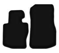 Wielganizator Alfombrillas delanteras de terciopelo aptas para BMW 4 F36 (2014-2021) | Calidad: Basic - Ajuste exacto, antideslizante redondo 2 piezas - Negro