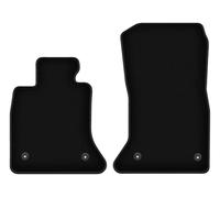 Wielganizator Alfombrillas delanteras de terciopelo aptas para BMW 5 F10_FL (2013-2017) | Calidad: Basic - Ajuste exacto, antideslizante redondo 2 piezas - Negro