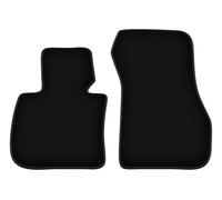 Wielganizator Alfombrillas delanteras de terciopelo aptas para BMW X2 U10 (2023-) | Calidad: básica, ajuste exacto, antideslizante redondo 2 piezas - negro